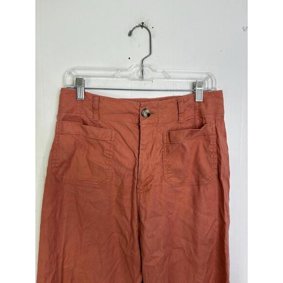 Maeve Pants Womens 29 The Colette Linen Blend Cropped Wide Leg Anthropologie - Picture 4 of 11